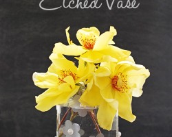 how to make a faux etched flower vase.