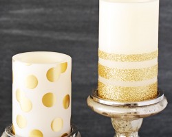DIY Gold Candles