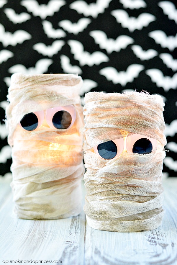 Halloween Cheesecloth Mummy Vase
