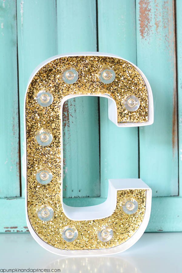 DIY Marquee Letters A Pumpkin And A Princess