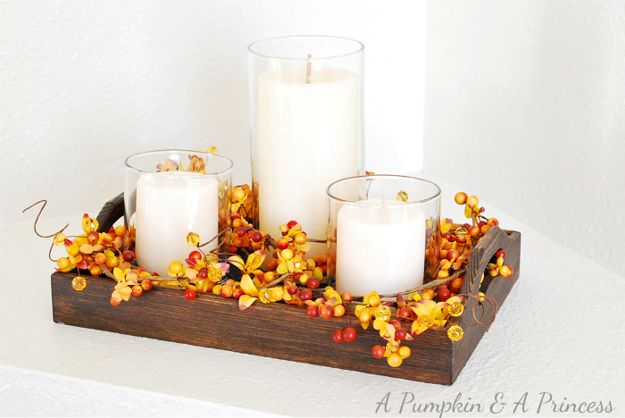 Fall Candle Centerpiece - 65+ Decorating Inspiration