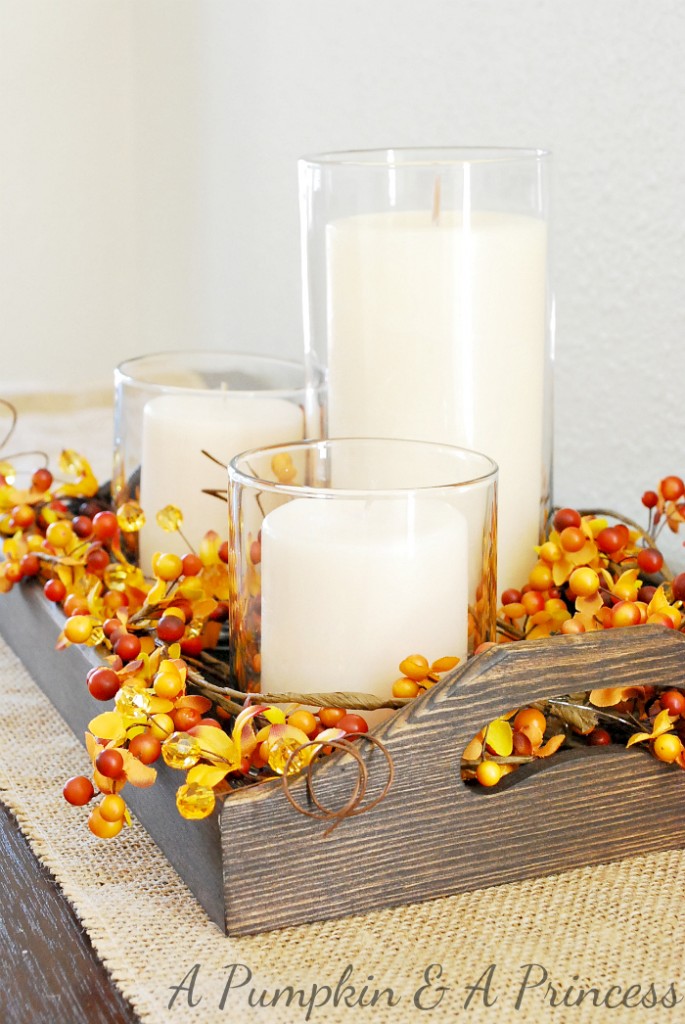 Fall Candle Centerpiece