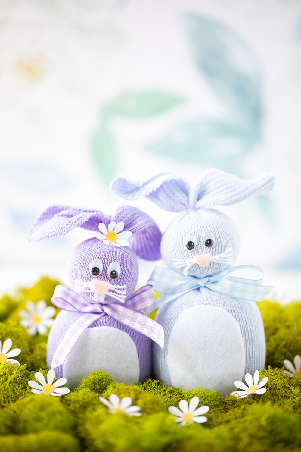 quick and easy Easter sock bunny craft for kids