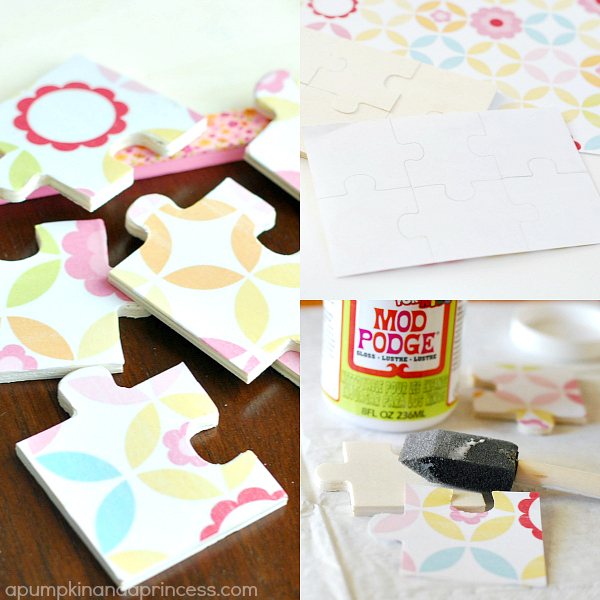 How to make a washi tape puzzle