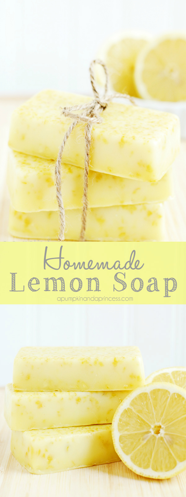 How to make lemon soap - this homemade lemon soap smells amazing and makes a lovely handmade gift!