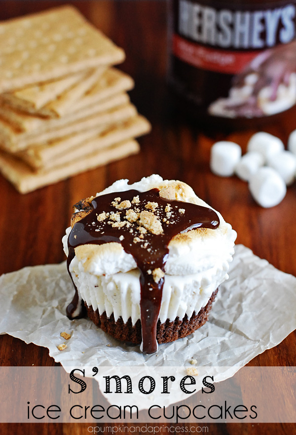 S'mores Ice Cream Cupcakes - the perfect Summertime treat