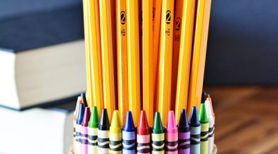Gifts for teachers - crayon pencil vase