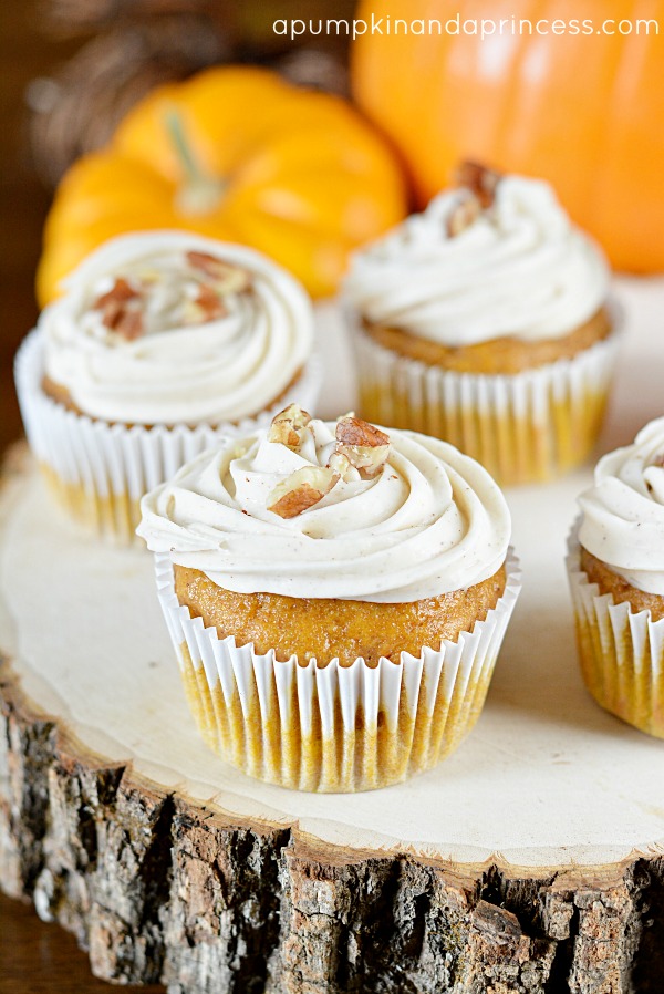 Pumpkin Spice Cupcakes with Maple Frosting