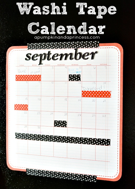 Washi Tape Calendar