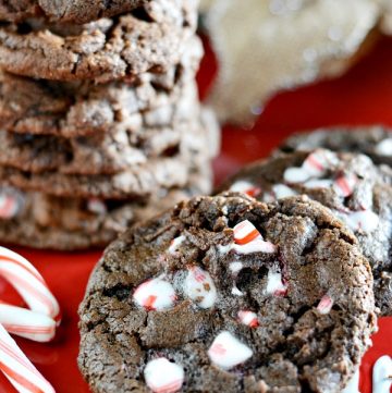 Double Chocolate Chunk Peppermint Cookies