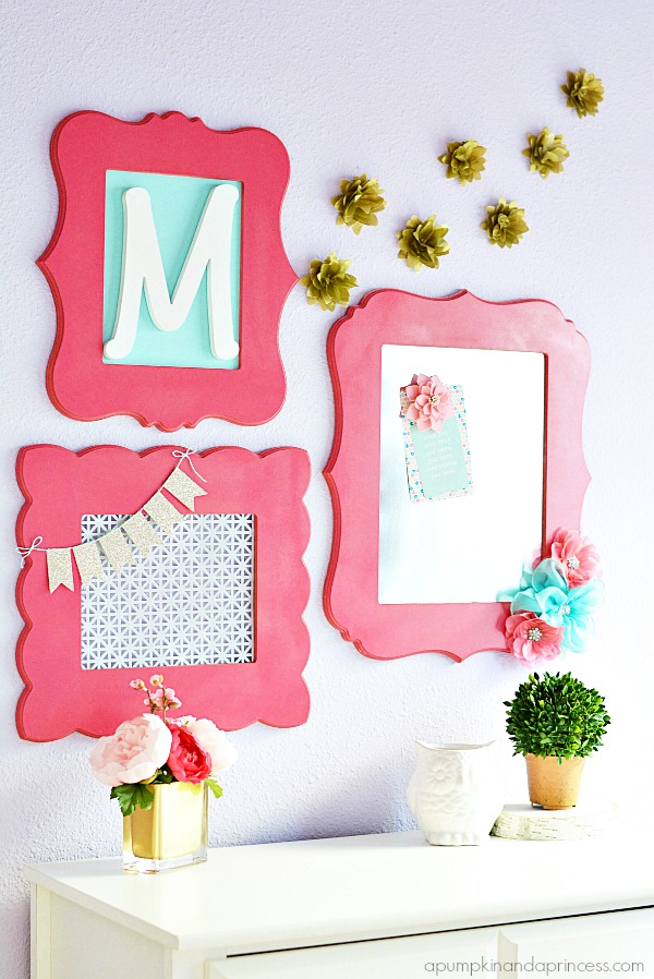 DIY Frame Wall Collage for girls room