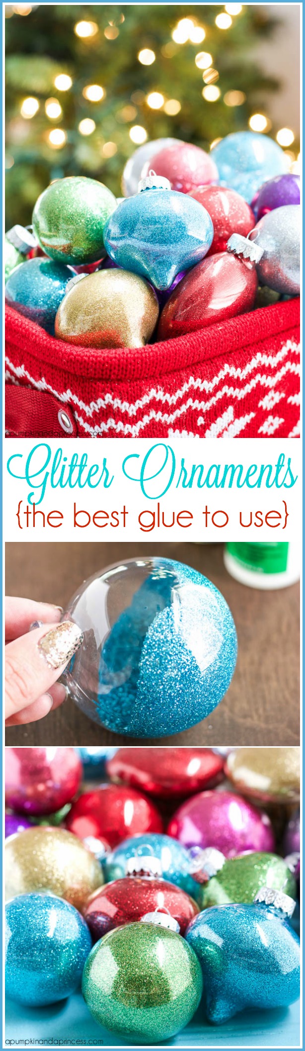 How To Glitter Ornaments
