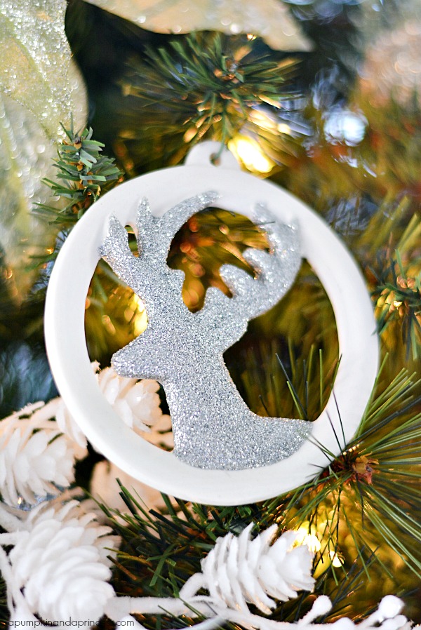 Glitter Deer Ornament