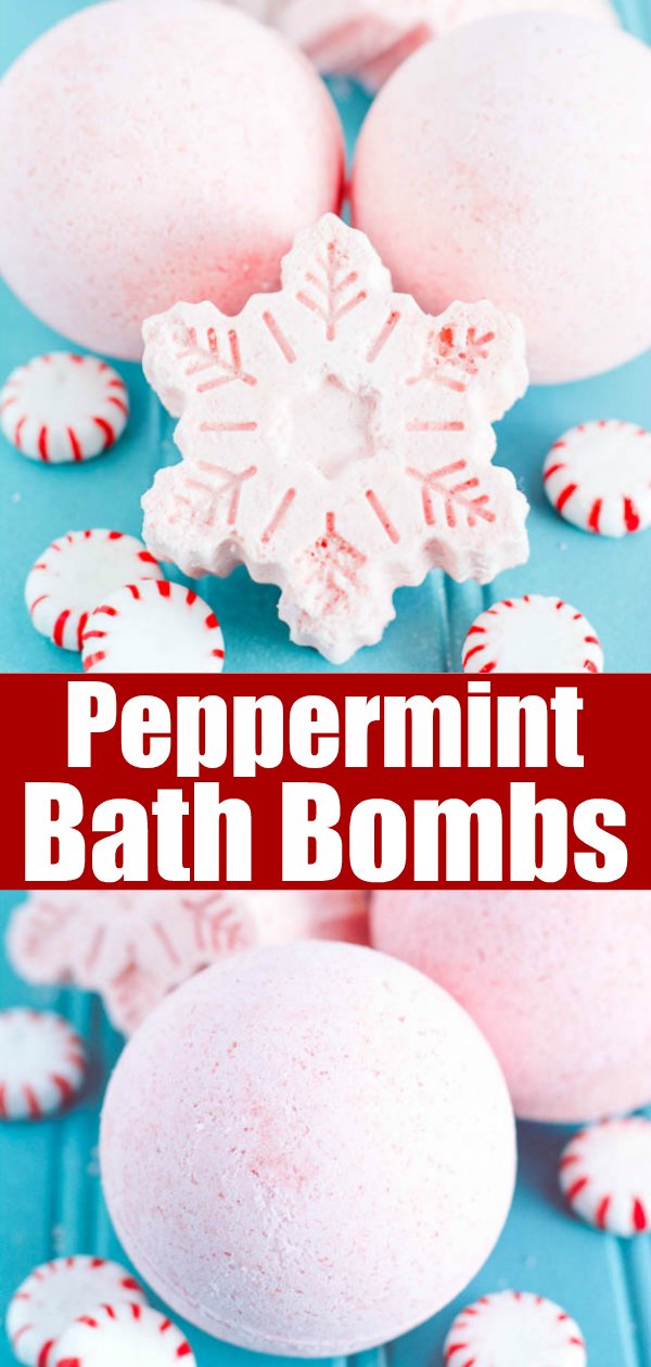 DIY Peppermint Bath Bombs - how to make peppermint essential oil bath bombs #peppermint #bathbombs