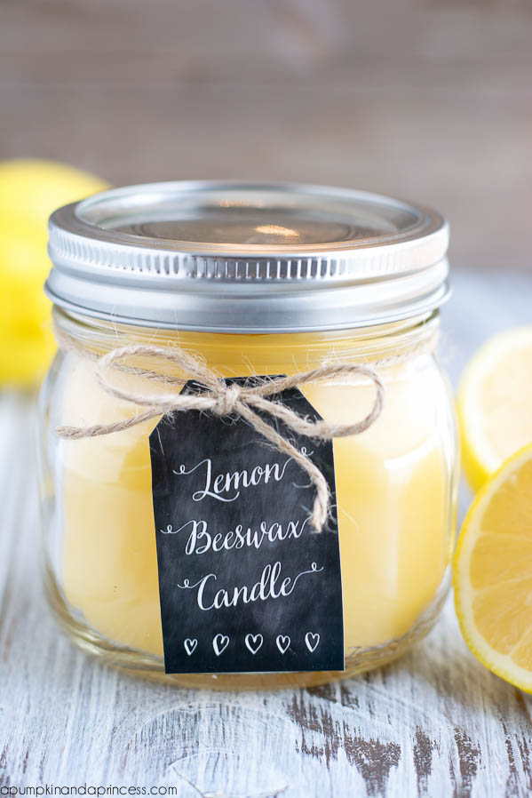 DIY Lemon Beeswax Candle