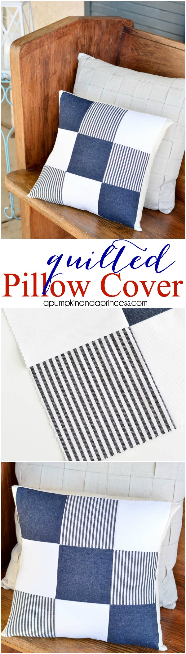 DIY Quilted Pillow Cover