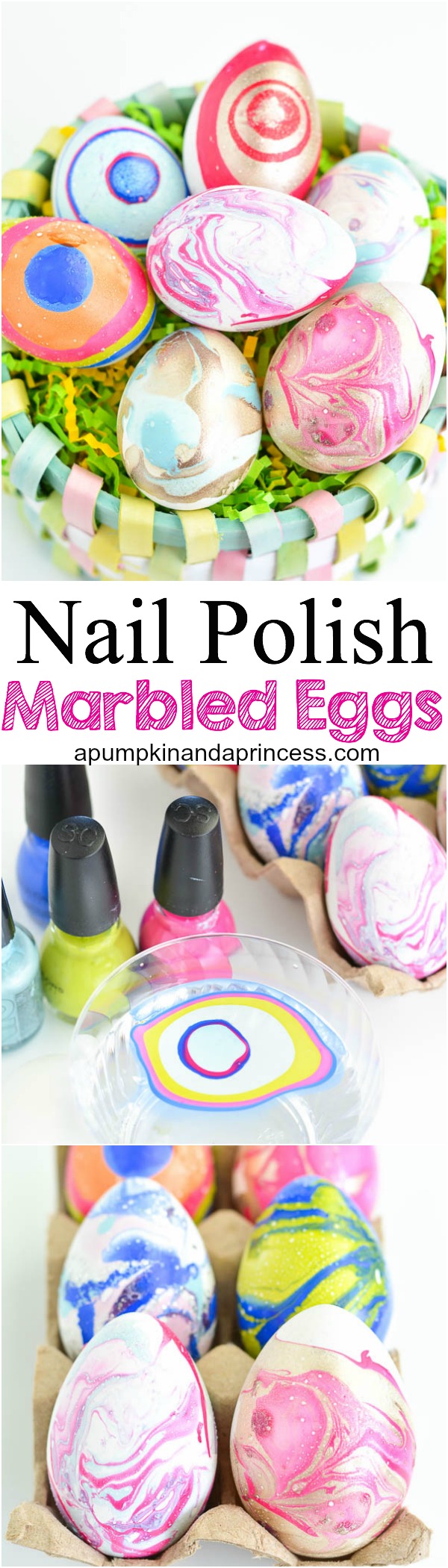 DIY Nail Polish Marbled Eggs