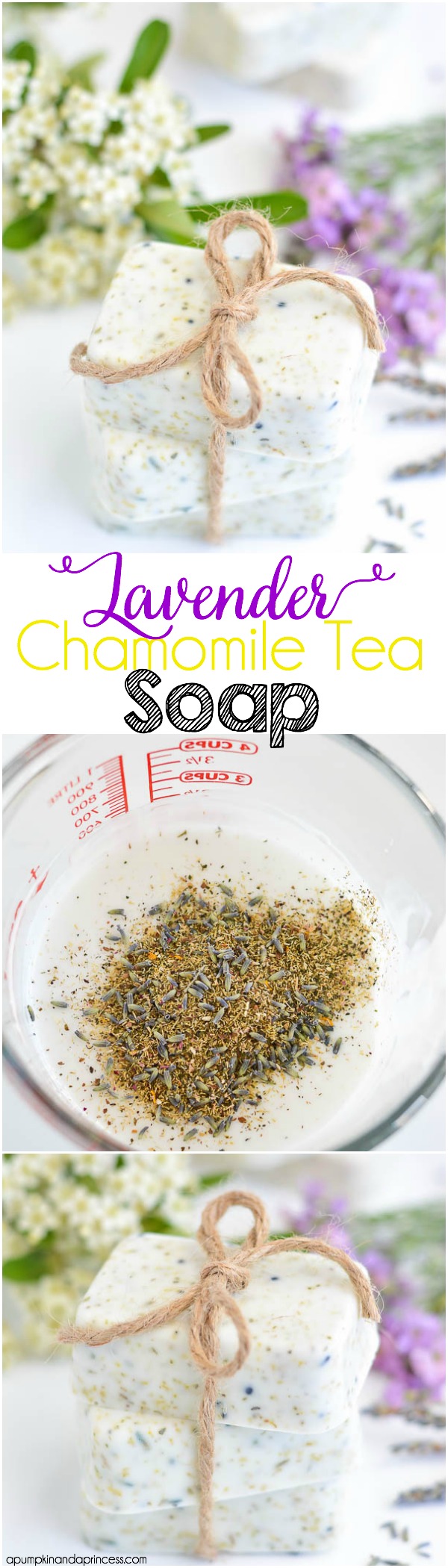 DIY Lavender Chamomile Tea Soap