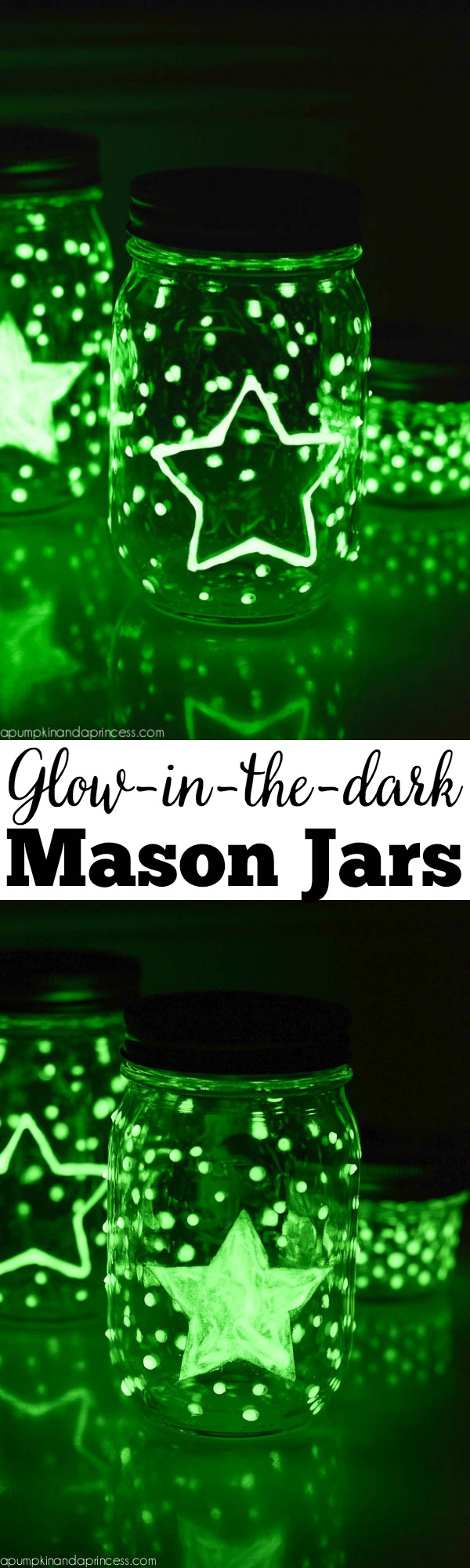 Glow-in-the-dark Mason Jars