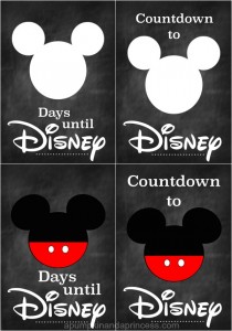 Disney Countdown {Printable} - A Pumpkin And A Princess