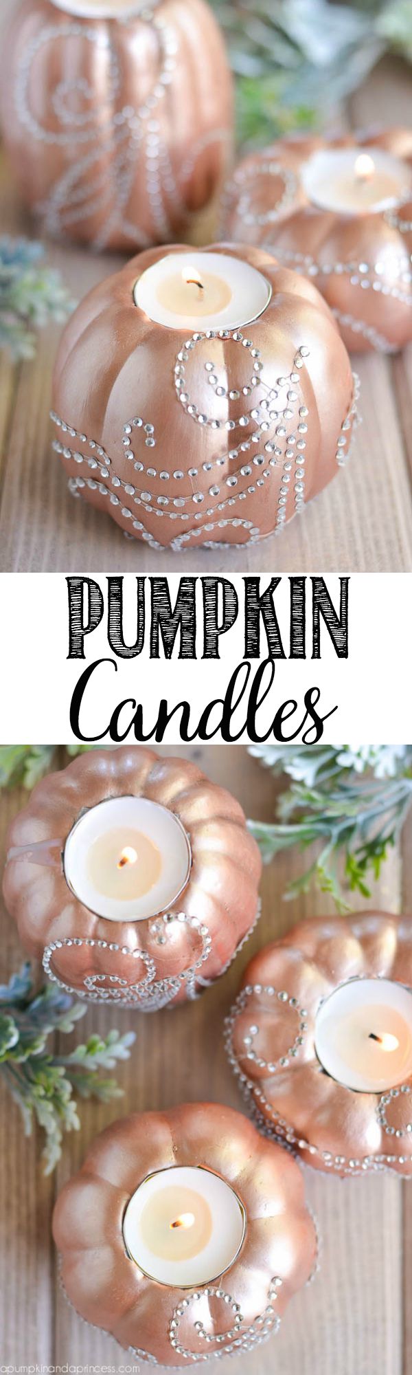 DIY Pumpkin Candles