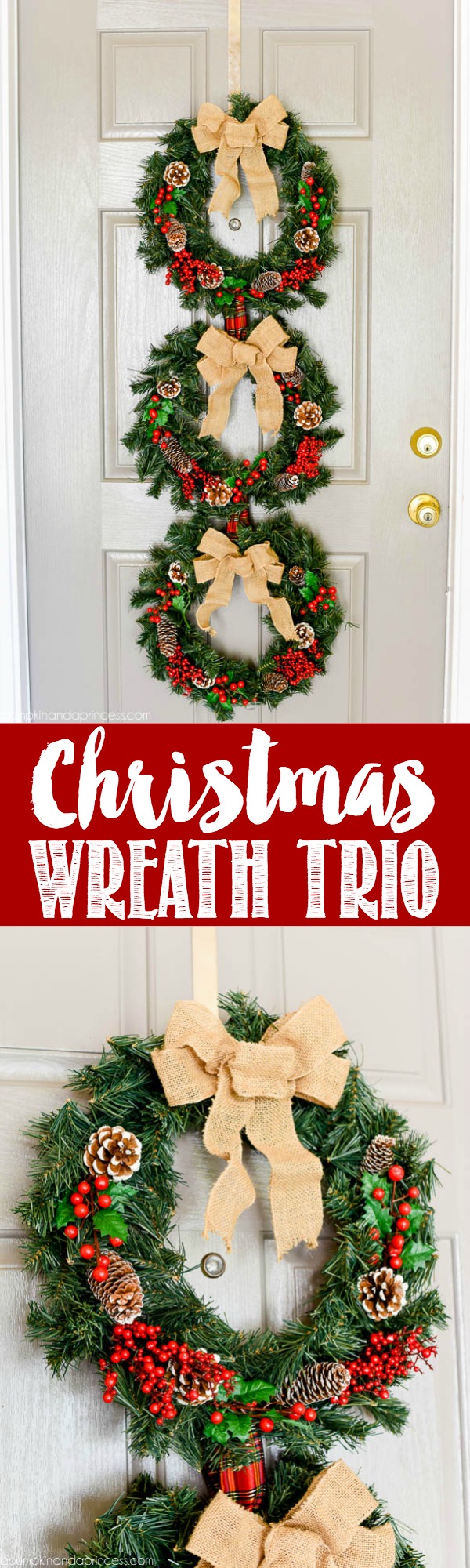 DIY Christmas Wreath Trio