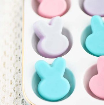 DIY Bunny Soap - These handmade bunny shaped soaps made with orange essential oil make a great candy alternative for Easter baskets.