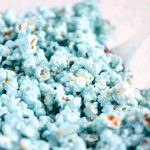 Finding Dory Popcorn – chocolate covered popcorn with mini edible Dory fish sprinkles.