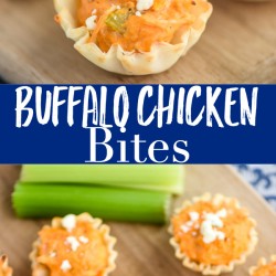 Buffalo Chicken Bites – a twist on the classic buffalo chicken dip appetizer!