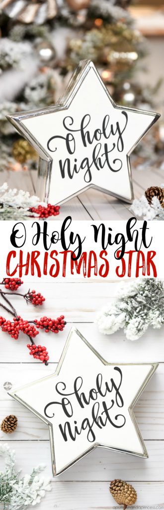DIY O Holy Night Christmas Star Decor