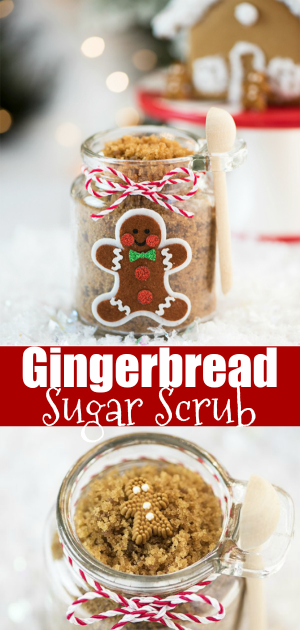 DIY Gingerbread Sugar Scrub - this easy holiday sugar scrub smells amazing and makes a great gift