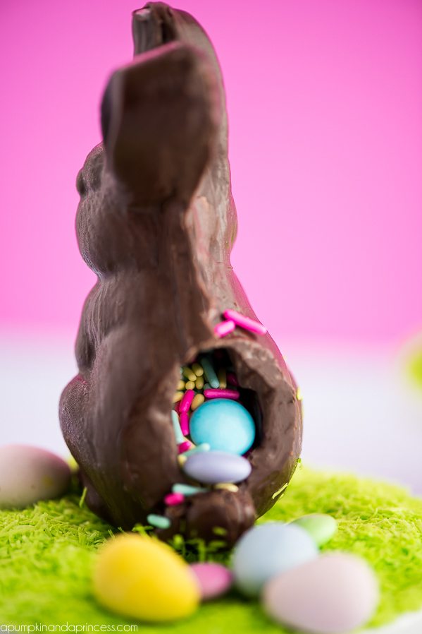 Homemade Chocolate Bunny - How to make candy surprise chocolate bunnies for Easter.