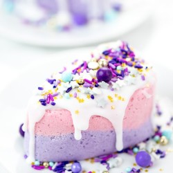 DIY Birthday Cake Bath Bomb – how to make cake slice bath bombs with soap icing and sprinkles.