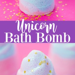 DIY Unicorn Bath Bomb - how to make a glitter unicorn horn bath bomb