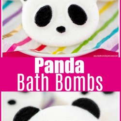 Easy DIY Panda Bath Bombs for kids made with skin nourishing oils.