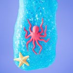 Easy glitter ocean slime recipe - no borax