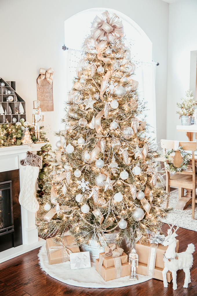Silver & Gold Christmas Tree - A Pumpkin And A Princess