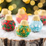 Colorful Christmas ornament oreo truffle recipe