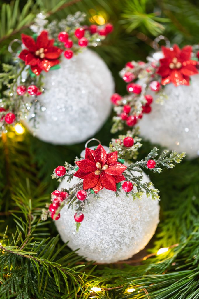 snowball Christmas ornaments