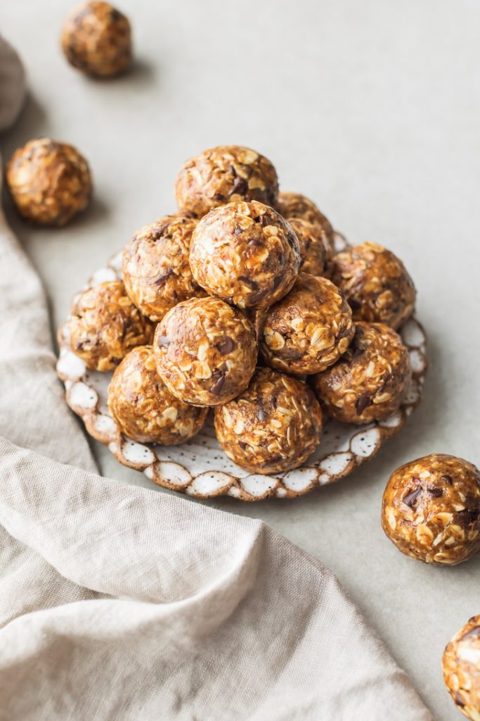 gluten-free energy protein balls with chocolate chips