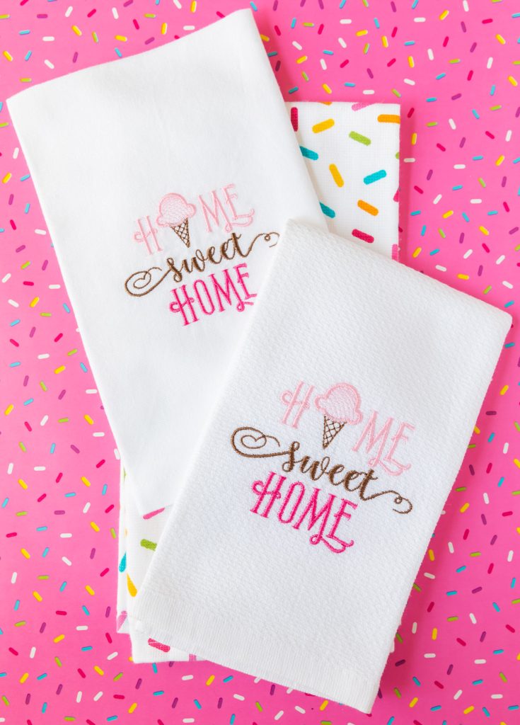 how to personalize towels with embroidery