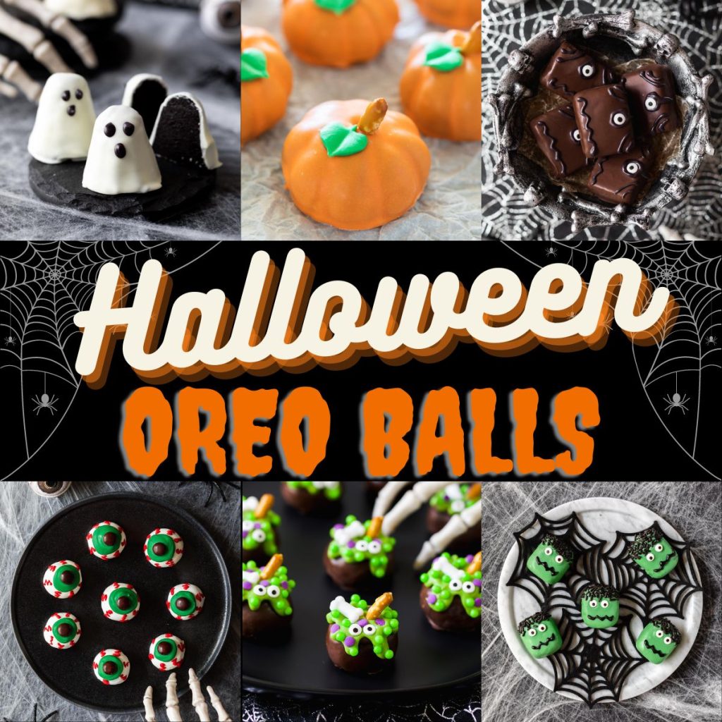 Halloween oreo balls made with 5 ingredients or less