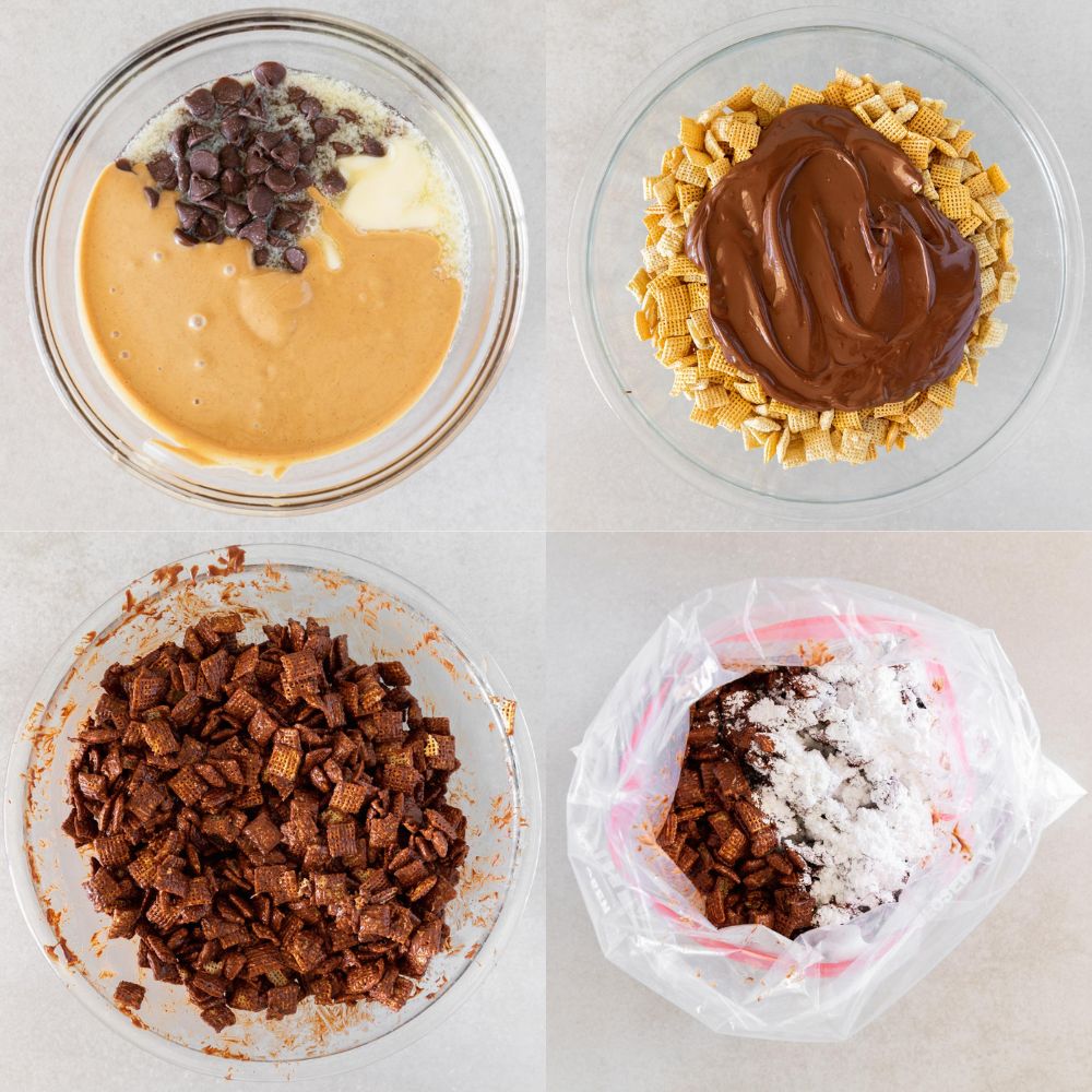 step by step chex snack mix recipe